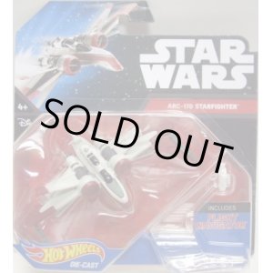 画像: 2016 HW STAR WARS STARSHIP 【ARC-170 STARFIGHTER】　WHITE-RED (BLACK CARD)