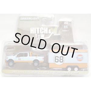 画像: 2016 GREENLIGHT - HITCH & TOW S7 【2015 FORD F-150 GULF OIL #66 AND GULF OIL ENCLOSED CAR HAULER】 LT.BLUE/RR (GULF)