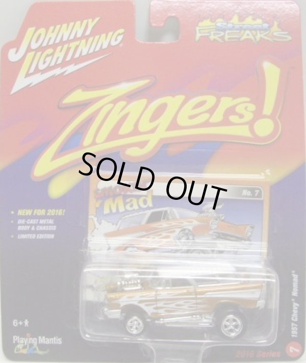 画像1: 2016 JOHNNY LIGHTNING - STREET FREAKS S2 【1957 CHEVY NOMAD】 ORANGE-WHITE (ZINGERS!)