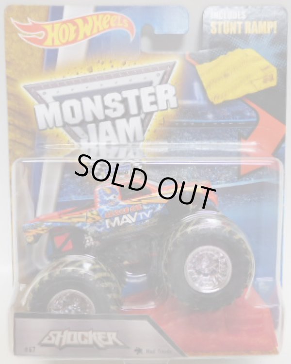 画像1: 2016 MONSTER JAM includes STUNT RAMP! 【SHOCKER】 RED (MUD TREADS)