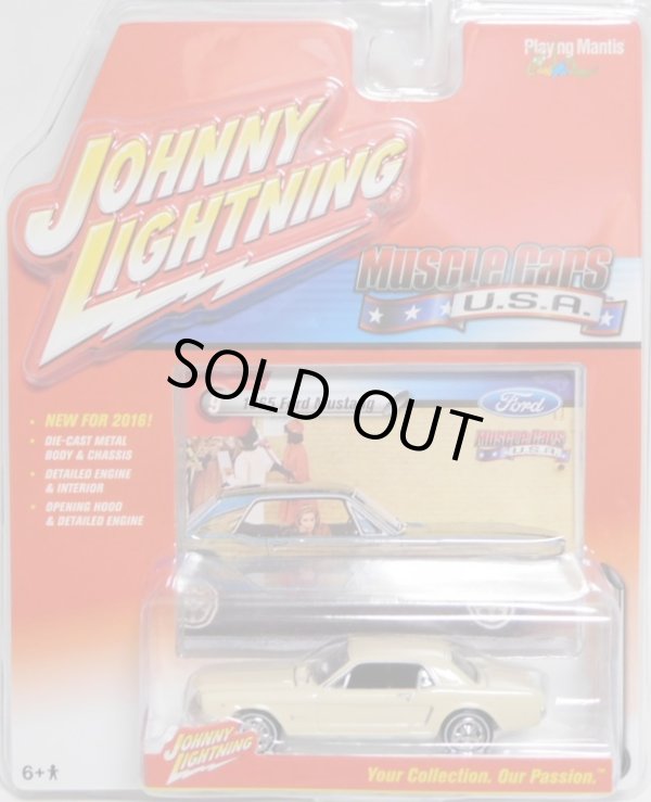 画像1: 2016 JOHNNY LIGHTNING - MUSCLE CARS USA S2 【1965 FORD MUSTANG】 CREAM/RR