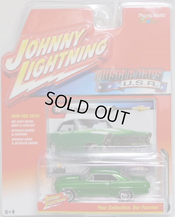 画像1: 2016 JOHNNY LIGHTNING - MUSCLE CARS USA S2 【1967 CHEVY NOVA SS】 GREEN/RR