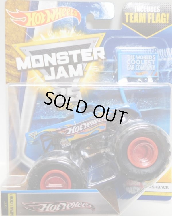 画像1: 2017 MONSTER JAM includes TEAM FLAG! 【HOT WHEELS RACING】 BLUE (FLASH BACK)(2017 NEW LOOK!)