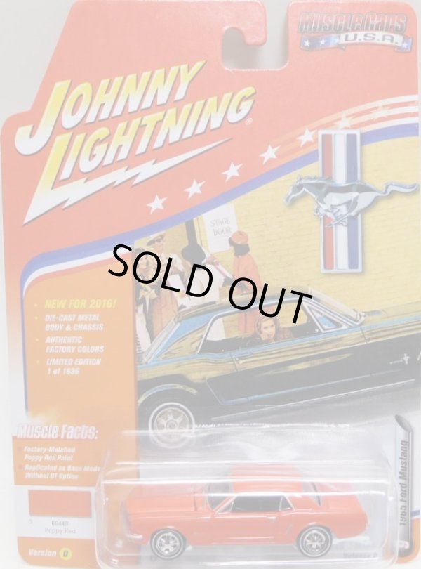 画像1: 2016 JOHNNY LIGHTNING - MUSCLE CARS USA S2 【1965 FORD MUSTANG】 ORANGE/RR (1836個限定）