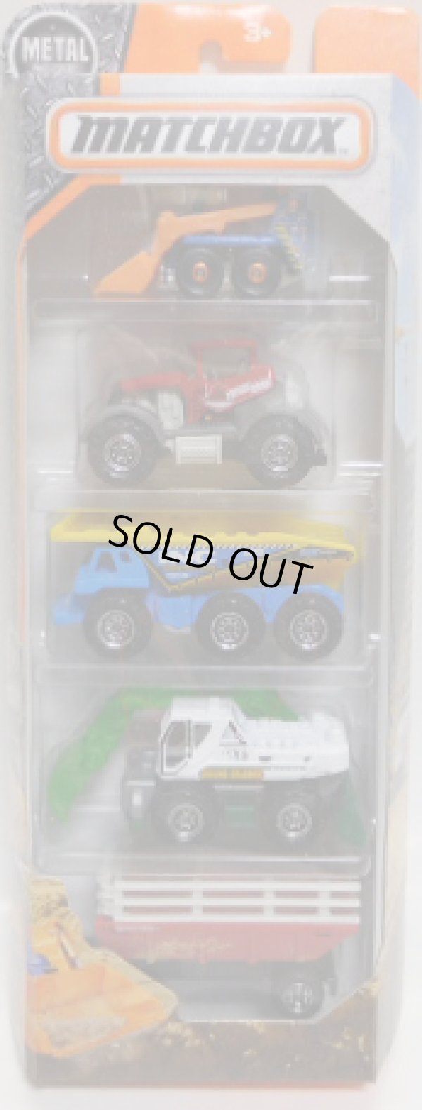 画像1: 2016 MATCHBOX 5PACK  【CONSTRUCTION/FIRM】Skidster/Dirtstroyer/Dump Truck/Ground Grabber/Farm Trailer