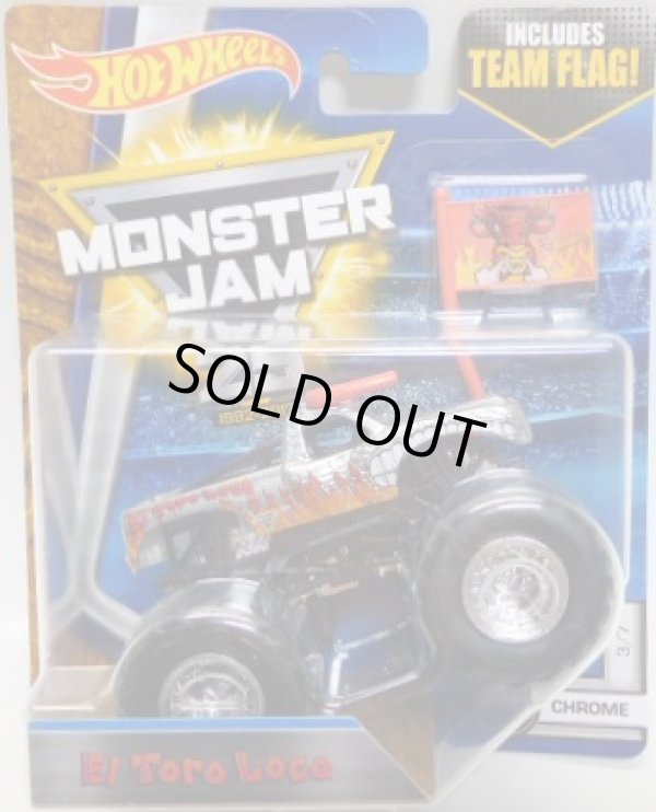 画像1: 2017 MONSTER JAM includes TEAM FLAG! 【EL TORO LOCO】 ZAMAC (CHROME)