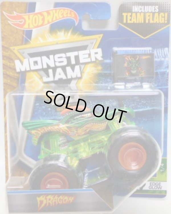 画像1: 2017 MONSTER JAM includes TEAM FLAG! 【DRAGON】 GREEN (EDGE GLOW)