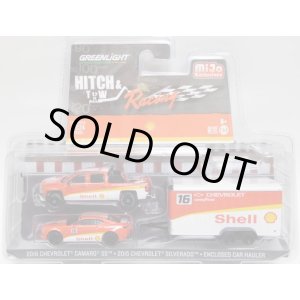 画像: 2017 GREENLIGHT - HITCH & TOW RACING "MIJO EXCLUSIVE" 【2016 CHEVROLET CAMARO SS/2015 CHEVROLET SILVERADO/ENCLOSED CAR HAULER】 RED-WHITE/RR (SHELL)(3024個限定）