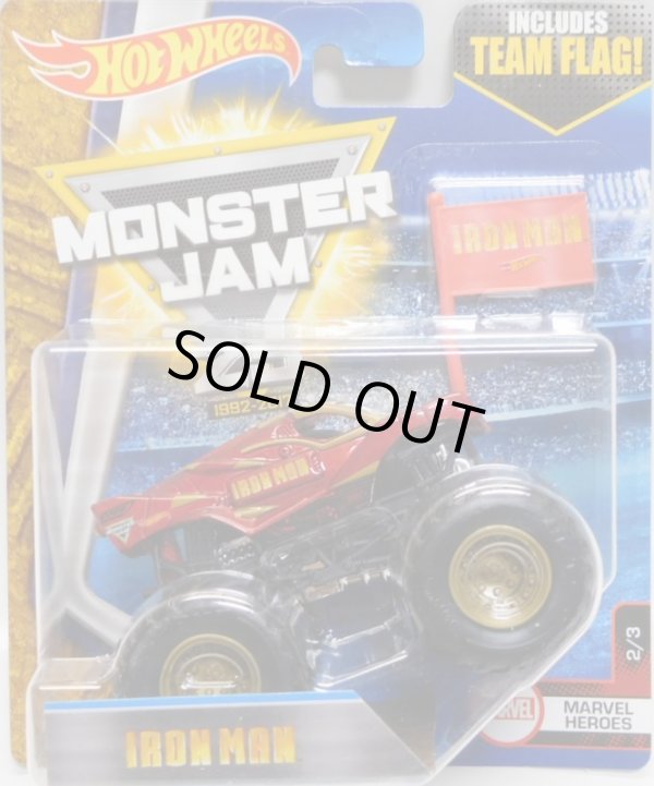 画像1: 2017 MONSTER JAM includes TEAM FLAG! 【IRON MAN】 DK.RED (MARVEL HEROES)