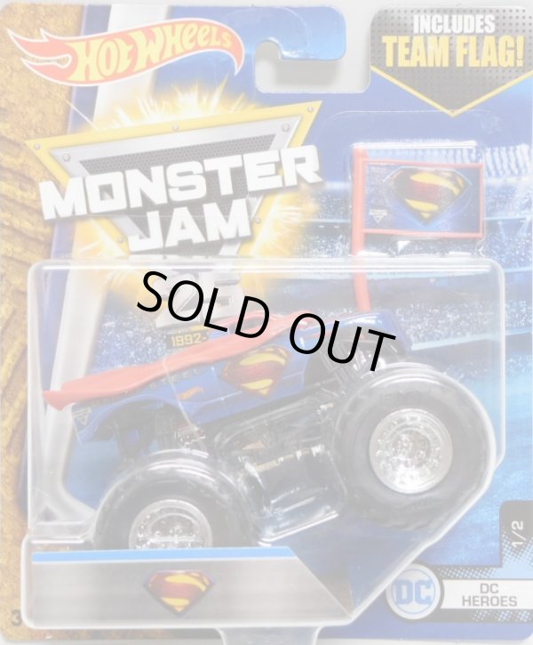 画像1: 2017 MONSTER JAM includes TEAM FLAG! 【MAN OF STEEL】 BLUE (DC HEROES)