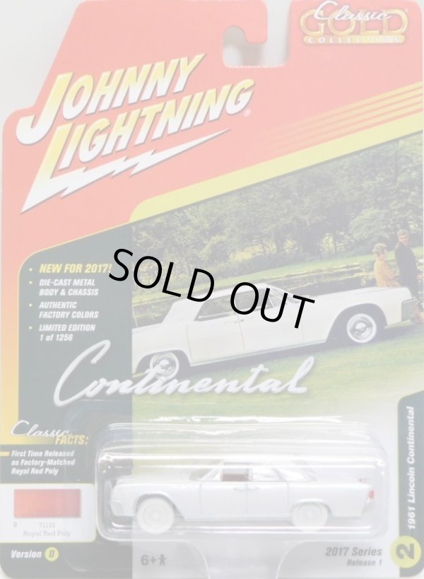 画像1: 2017 JOHNNY LIGHTNING - CLASSIC GOLD COLLECTION R1D 【1961 LINCOLN CONTINENTAL】 WHITE/RR (WHITE LIGHTNING)