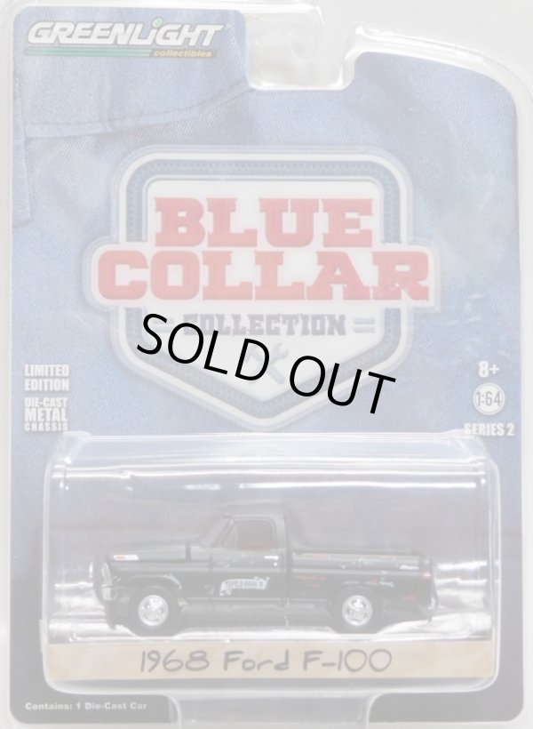 画像1: 2017 GREENLIGHT BLUE COLLAR COLLECTION S2 【1968 FORD F-100 (TUPELO GREASE)】 FLAT BLACK/RR 