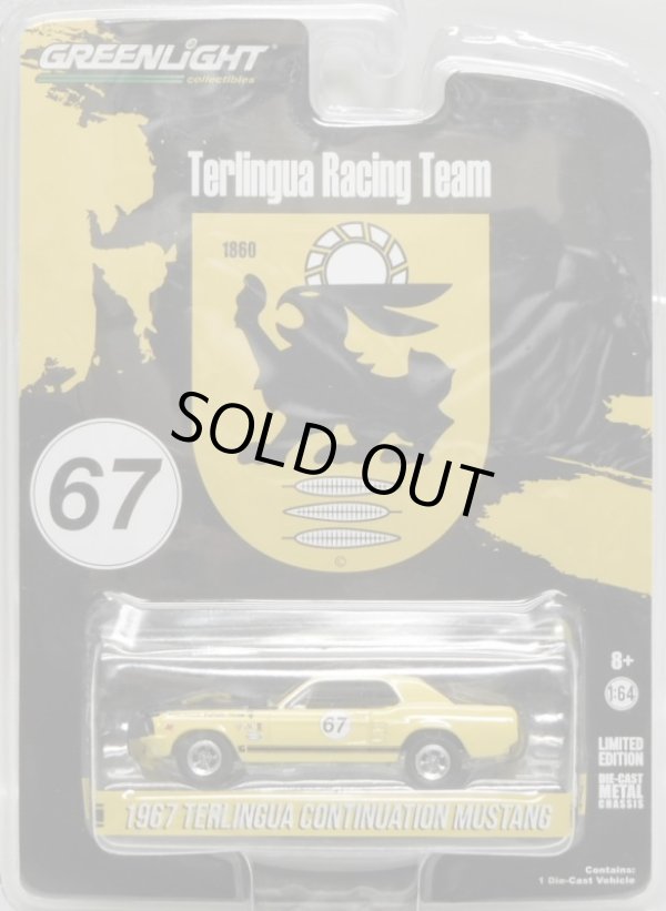 画像1: 2017 GREENLIGHT HOBBY EXCLUSIVE 【"TERLINGUA RACING TEAM" 1967 TERLINGUA CONTINUATION MUSTANG】 YELLOW/RR