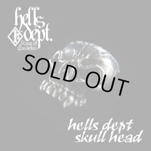 画像: HELLS DEPT 2017 REDRUM 【"EZ PARTS SERIES" HELLS DEPT SKULL HEAD for Bone Shaker (CUSTOM PARTS)】　WHITE METAL （送料サービス適用外）