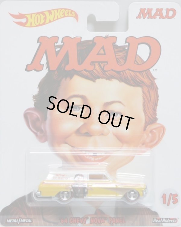 画像1: 2017 POP CULTURE - MAD MAGAZINE 【'64 CHEVY NOVA PANEL】 WHITE-YELLOW/RR (MAD)(予約不可）