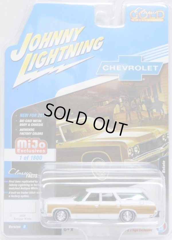 画像1: 2017 JOHNNY LIGHTNING - CLASSIC GOLD COLLECTION MIJO EXCLUSIVE 【1973 CHEVY CAPRICE ESTATE】 WHITE/RR (1800個限定)