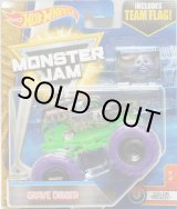 画像: 2017 MONSTER JAM includes TEAM FLAG! 【GRAVE DIGGER】 BLACK (COLOR TREADS)