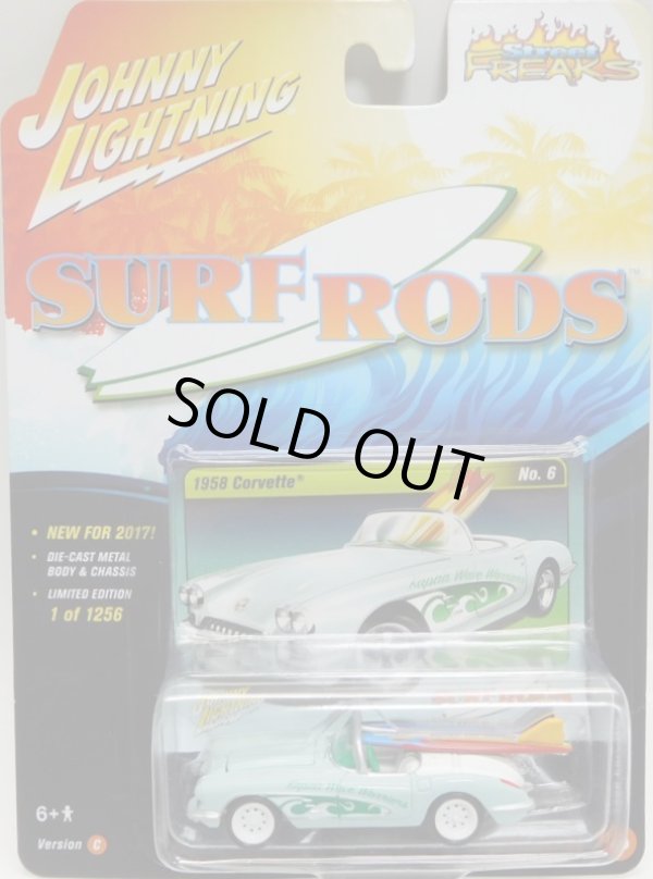 画像1: 2017 JOHNNY LIGHTNING - STREET FREAKS S1 【1958 CORVETTE】 MINT (SURF RODS)