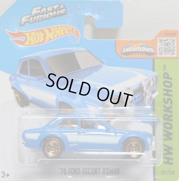 画像1: 【"FAST & FURIOUS" '70 FORD ESCORT RS1600】　LT.BLUE/5SP (NEW CAST)(インターナショナル・ショートカード）