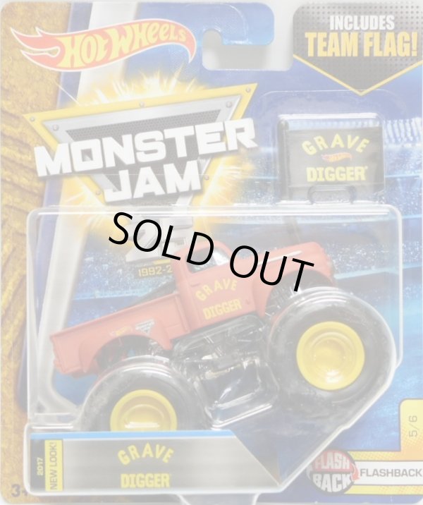 画像1: 2017 MONSTER JAM includes TEAM FLAG! 【GRAVE DIGGER】 FLAT RED (FLASH BACK)(2017 NEW LOOK!)