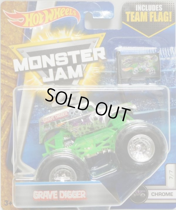 画像1: 2017 MONSTER JAM includes TEAM FLAG! 【GRAVE DIGGER】 ZAMAC (CHROME)