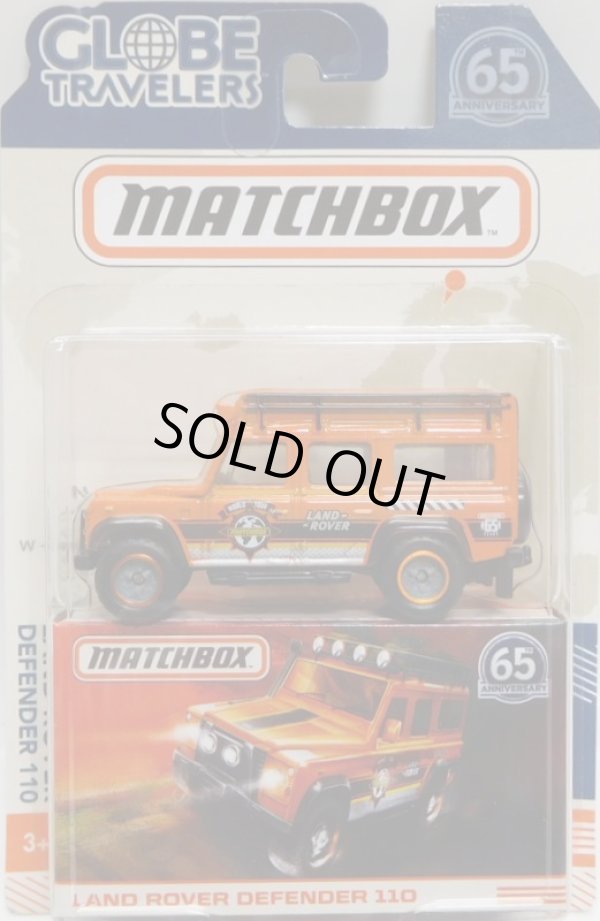 画像1: 2018 MATCHBOX GLOBE TRAVELERS 【LAND ROVER DEFENDER 110】 ORANGE/RR