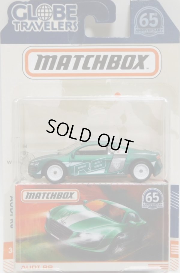 画像1: 2018 MATCHBOX GLOBE TRAVELERS 【AUDI R8】 FLAT GREEN/RR