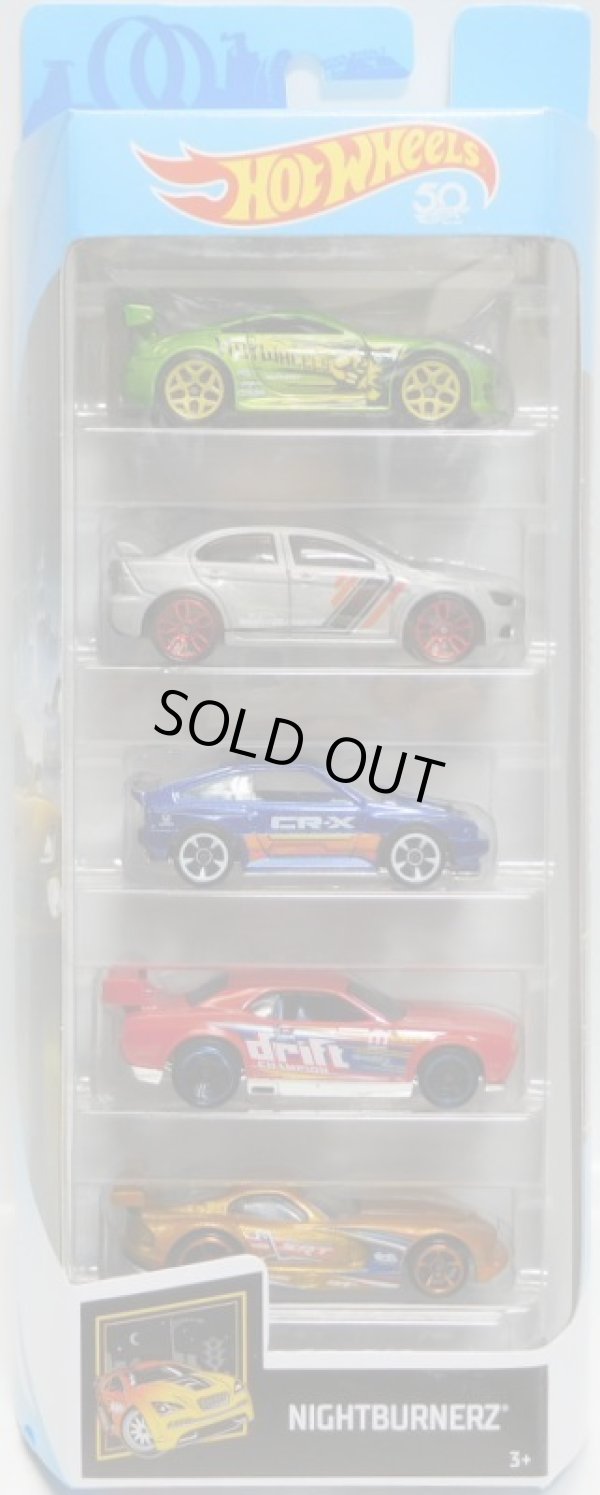 画像1: 2018 5PACK 【NIGHT BURNERZ】Nissan Z (2006) / 2008 Lancer Evolution / '85 Honda CR-X / Dodge Challenger Drift Car / SRT Viper GTS-R 
