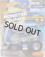 画像: 2018 MONSTER JAM includes RE-CRUSHABLE CAR! 【GRAVE DIGGER】 BLACK (NITE GLO CAGE)