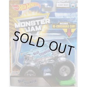 画像: 2018 MONSTER JAM includes RE-CRUSHABLE CAR! 【BLUE THUNDER】 CLEAR BLUE (X-RAY BODY)