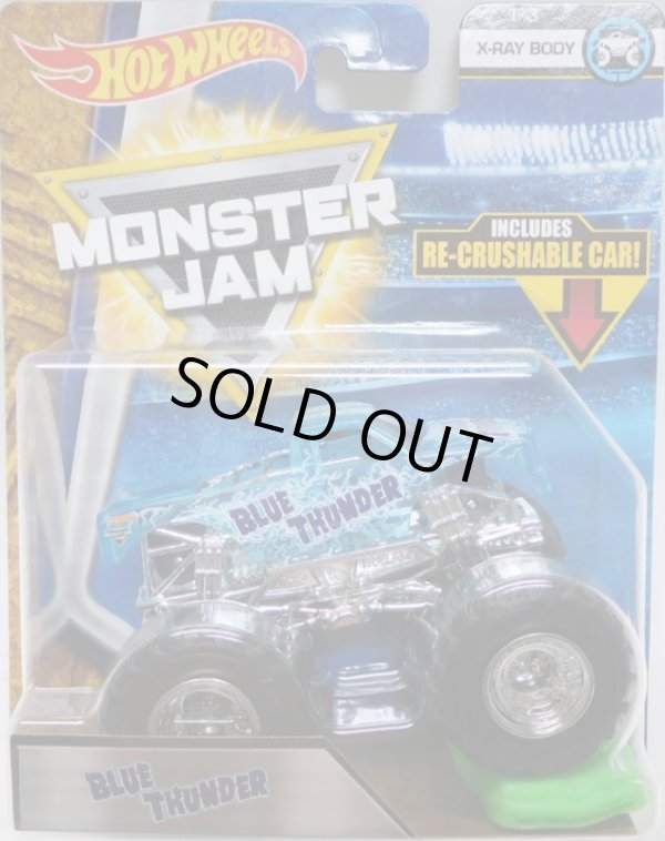 画像1: 2018 MONSTER JAM includes RE-CRUSHABLE CAR! 【BLUE THUNDER】 CLEAR BLUE (X-RAY BODY)