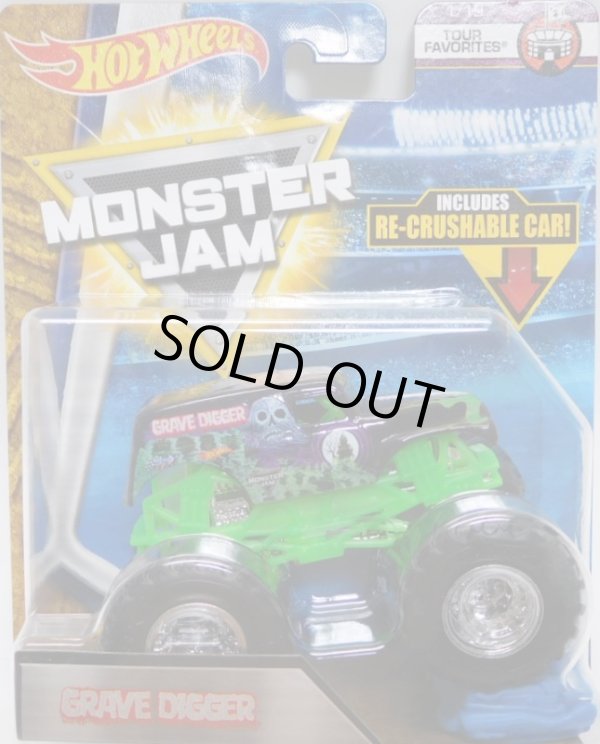 画像1: 2018 MONSTER JAM includes RE-CRUSHABLE CAR! 【GRAVE DIGGER】 BLACK (TOUR FAVORITES)