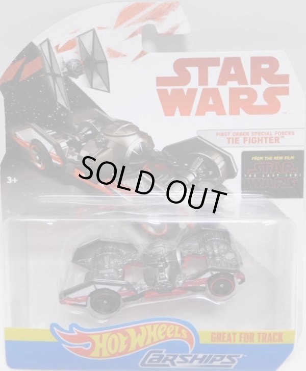 画像1: 2018 HW STAR WARS CARSHIPS 【FIRST ORDER SPECIAL FORCE TIE FIGHTER】　GUNMET-RED/PR5 (2018 WHITE CARD)