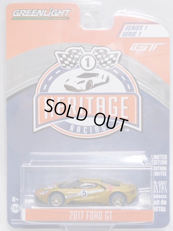 画像1: 2018 GREENLIGHT HERITAGE RACING S1【2017 FORD GT】 GOLD/RR