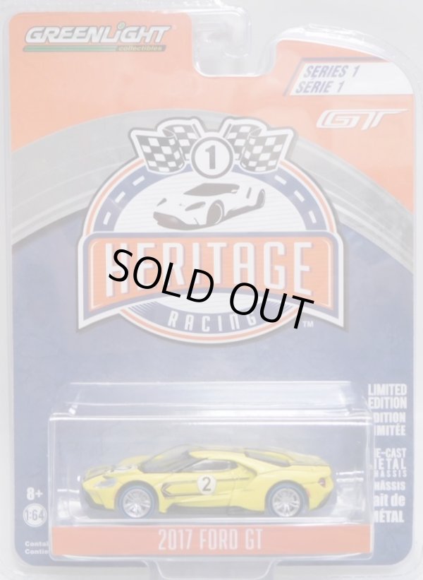 画像1: 2018 GREENLIGHT HERITAGE RACING S1【2017 FORD GT】 YELLOW/RR