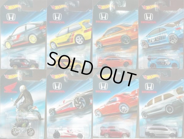 画像1: 【ご予約】PRE-ORDER - 2018 HW HONDA 70th ANNIVERSARY SERIES 【8種セット】85 CR-X/90 CIVIC EF/CIVIC COUPE/CIVIC SI/MONKEY Z50/HONDA RACER/S2000/ODYSSEY(6月末頃入荷予定）