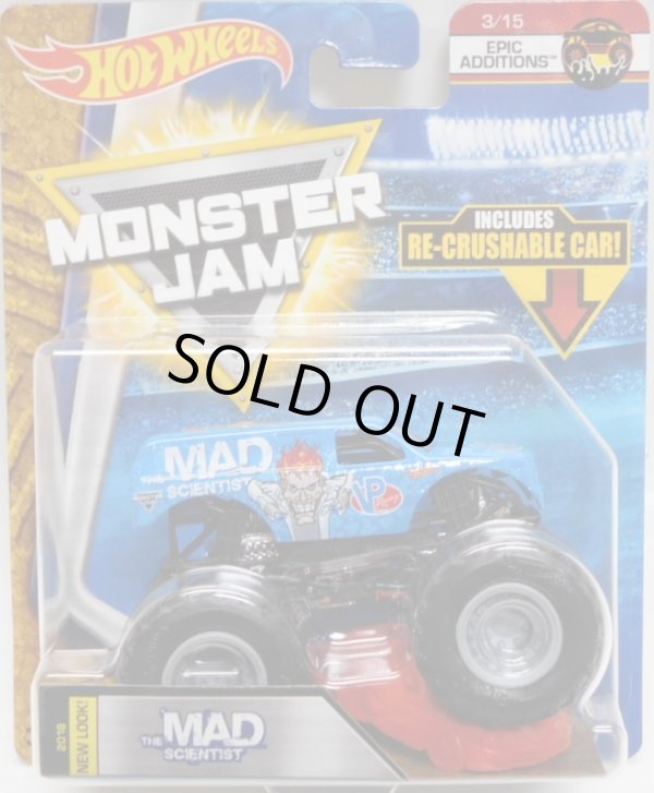 画像1: 2018 MONSTER JAM includes RE-CRUSHABLE CAR! 【THE MAD SCIENTIST】 LT.BLUE (EPIC ADDITIONS)(2018 NEW LOOK!)