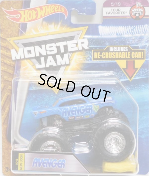 画像1: 2018 MONSTER JAM includes RE-CRUSHABLE CAR! 【AVENGER】 BLUE (TOUR FAVORITES)(2018 NEW LOOK!)