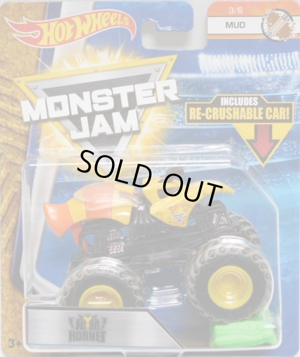 画像1: 2018 MONSTER JAM includes RE-CRUSHABLE CAR! 【NITRO HORNET】 YELLOW (MUD)