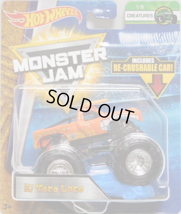 画像1: 2018 MONSTER JAM includes RE-CRUSHABLE CAR! 【EL TORO LOCO】 ORANGE (CREATURES)