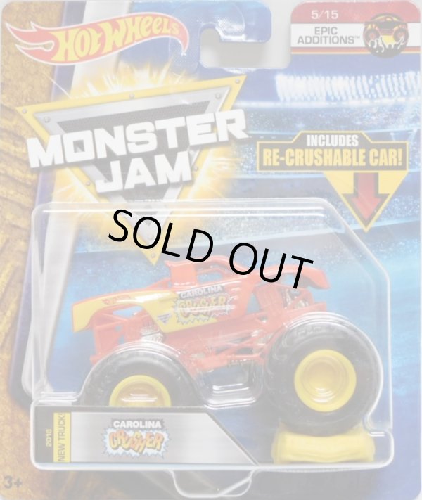 画像1: 2018 MONSTER JAM includes RE-CRUSHABLE CAR! 【CAROLINA CRUSHER】 RED (EPIC ADDITIONS)(2018 NEW LOOK!)