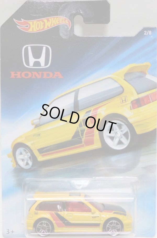 画像1: 2018 HW HONDA 70th ANNIVERSARY SERIES 【'90 HONDA CIVIC EF】 YELLOW/PR5