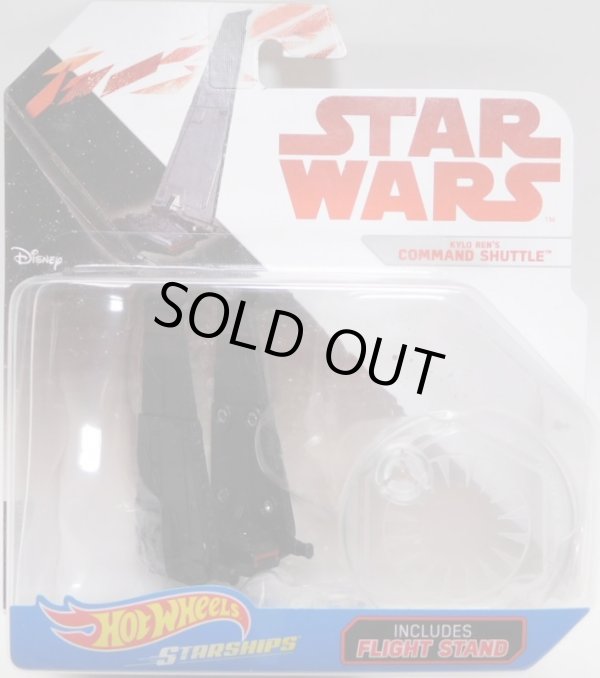 画像1: 2018 HW STAR WARS STARSHIP 【KYLO REN'S COMMAND SHUTTLE】　BLACK (2018 WHITE CARD)