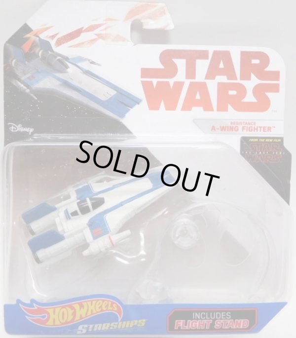 画像1: 2018 HW STAR WARS STARSHIP 【RESISTANCE A-WING FIGHTER】　WHITE-BLUE (2018 WHITE CARD)