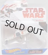 画像: 2018 HW STAR WARS STARSHIP 【POE'S SKI SPEEDER】　WHITE-RED (2018 WHITE CARD)