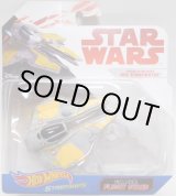 画像: 2018 HW STAR WARS STARSHIP 【ANAKIN SKYWALKER'S JEDI STARFIGHTER】　GRAY-YELLOW(2018 WHITE CARD)