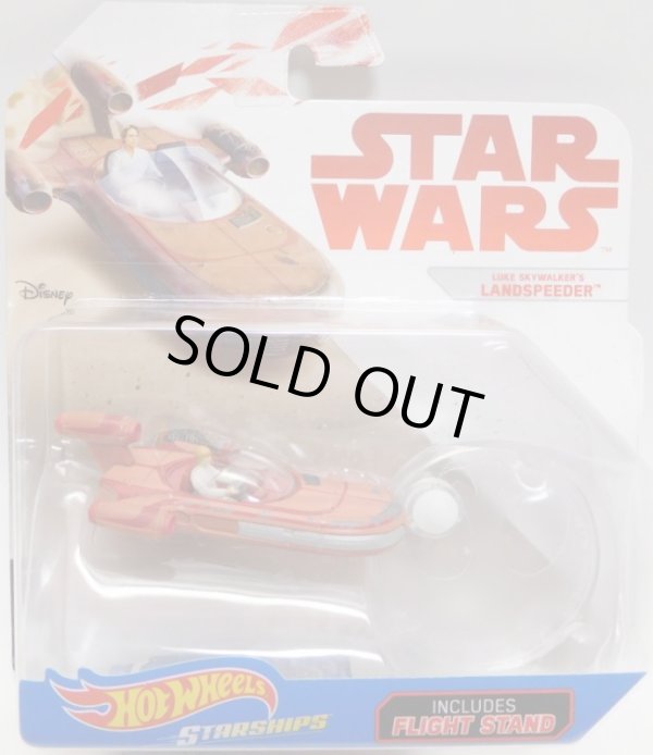 画像1: 2018 HW STAR WARS STARSHIP 【LUKE SKYWALKER'S LANDSPEEDER】　FLAT LT.RED (2018 WHITE CARD)