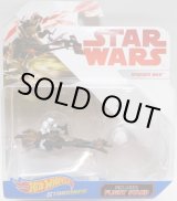 画像: 2018 HW STAR WARS STARSHIP 【SPEEDER BIKE】　BROWN (2018 WHITE CARD)