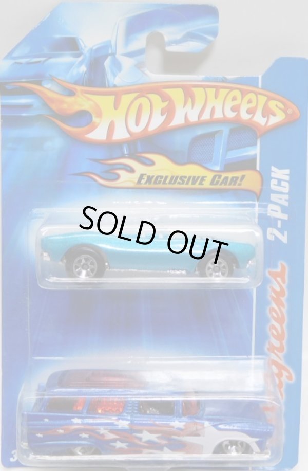 画像1: 2007 WALGREENS EXCLUSIVE 2PACK 【1967 CAMARO CONVERTIBLE】　AQUA (with 8 CRATE)/5SP (CHOJIRO GRAPHIC'S)