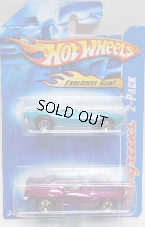 画像1: 2007 WALGREENS EXCLUSIVE 2PACK 【1967 CAMARO CONVERTIBLE】　AQUA (with '69 PONTIAC FIREBIRD T/A)/5SP (CHOJIRO GRAPHIC'S)